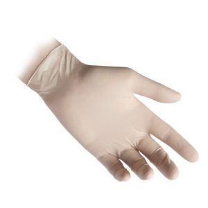 Rokavice latex Reflexx 46, brez pudra, bele 100 kos zaščitne