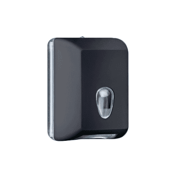 Podajalnik toaletnega papirja v lističih Marplast Soft Touch črni