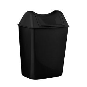 Koš za smeti s pokrovom Marplast Linea Acqualba 8L črna za higienske vložke