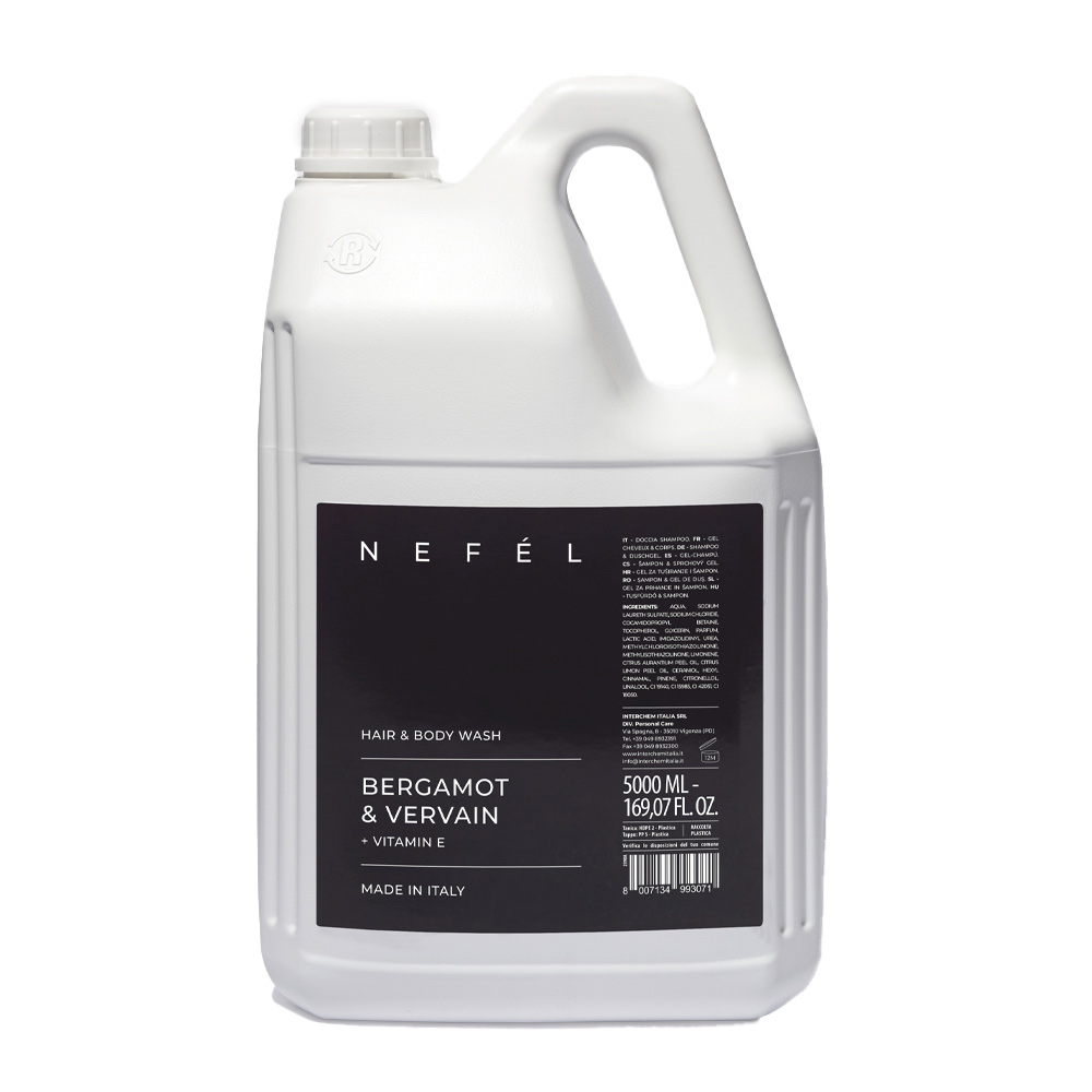 Šampon za lase in telo Nefel, različni vonji Bergamot & Vervain 5L