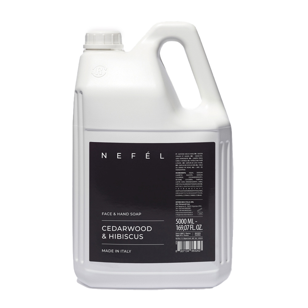 Tekoče milo za roke in obraz Nefel Cedarwood & Hibiscus 5L