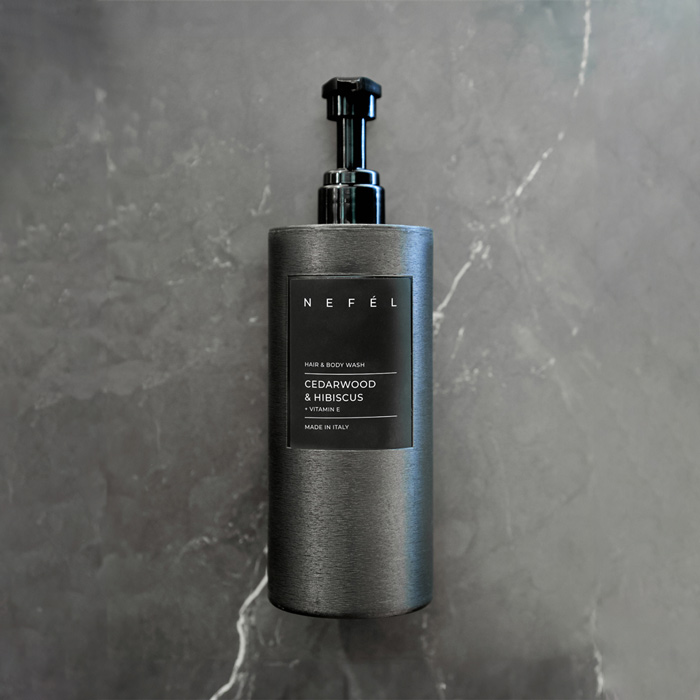 Hotelski šampon za lase in telo Nefel Cedarwood & Hibiscus 480 ml