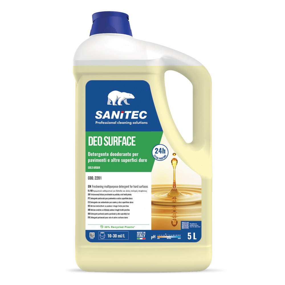 Čistilo za tla Sanitec Deo Surface Zlati argan 5L Čistilo za tla Sanitec Deo Surface Zlati argan 5L