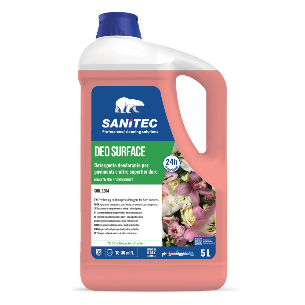 Čistilo za tla Sanitec Deo Surface Cvetlični šopek 5L Čistilo za tla Sanitec Deo Surface Cvetlični šopek 5L