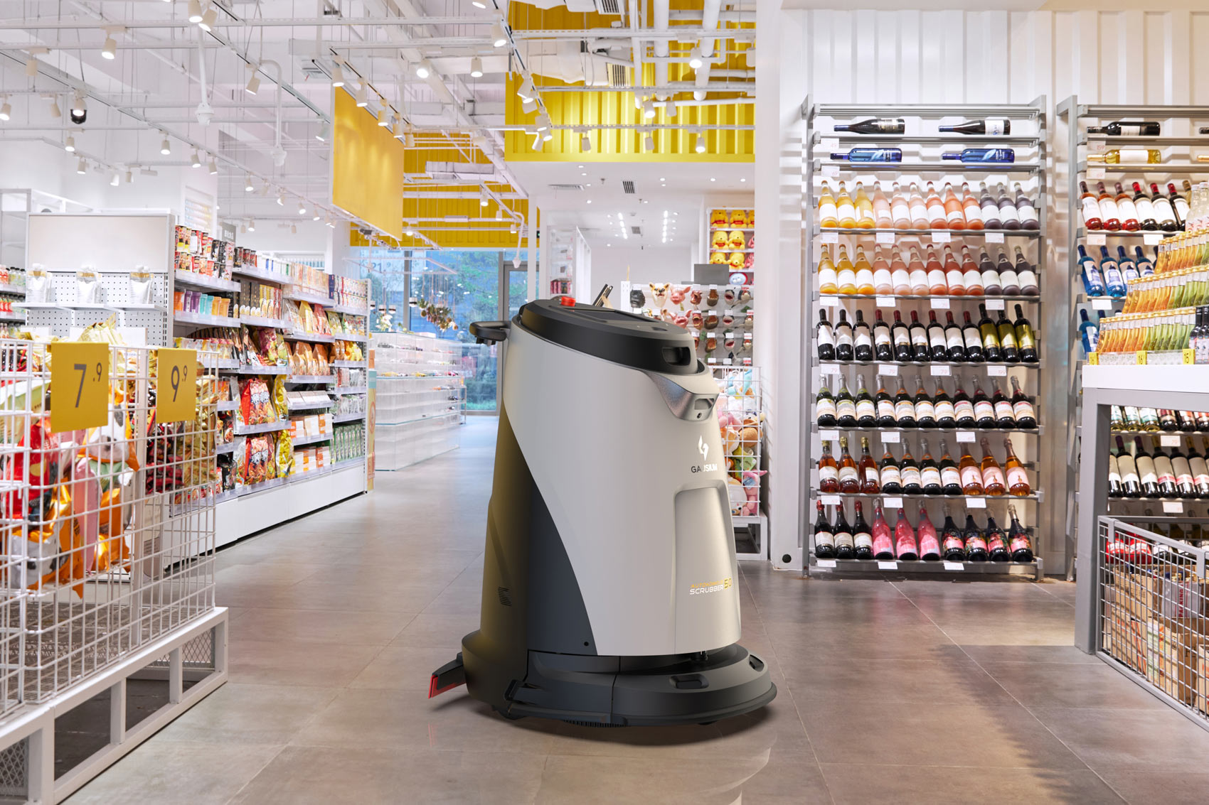 Gausium Scrubber 50 čistilni stroj v trgovini