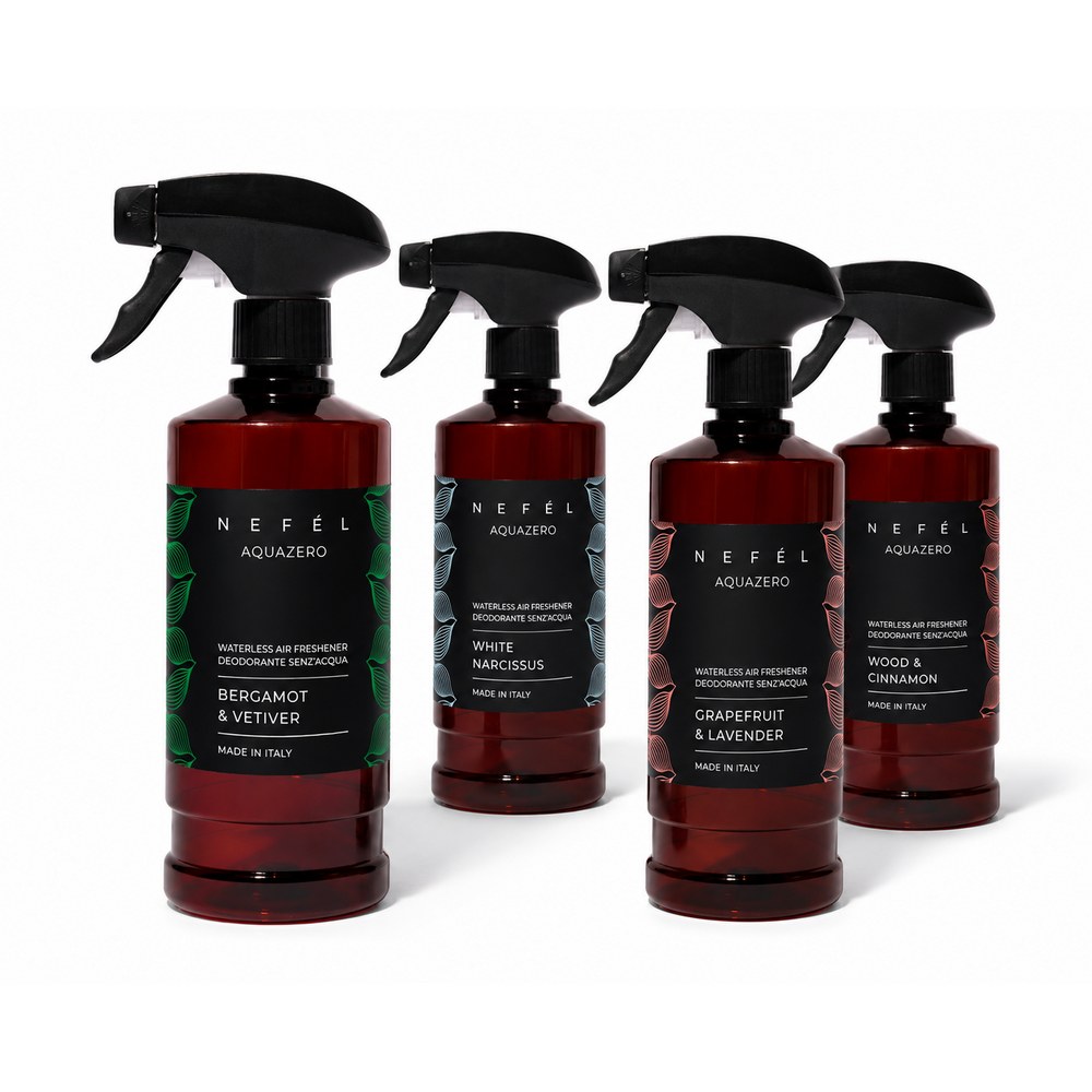 Osvežilec zraka v razpršilu NEFEL Aquazero, različni vonji 480ml Osvežilec zraka v razpršilu NEFEL Aquazero, različni vonji 480ml