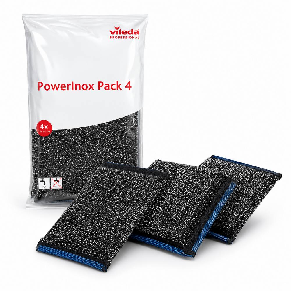 Žična gobica za posodo Vileda PowerInox 4 kos Žična gobica za posodo Vileda PowerInox 4 kos
